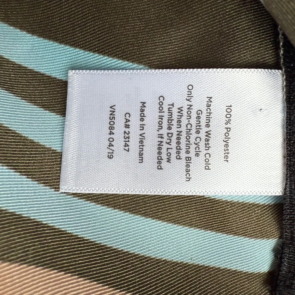 Talbots Womens Sleeveless Stripe Shell Blouse Multi-Color Pink Teal Green Size M - Picture 5 of 6